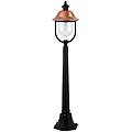 intec lampione da giardino venezia h 128 cm nero e rame ip44