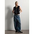 - gilet nero in misto lana regular fit donna grigio scuro melange taglia xs