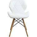 milanihome. it set di 2 sedie da cucina moderna di design in ecopelle di desig bianco 41 x 71 x 49
