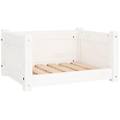 - cuccia per cani bianca 55 5x45 5x28cm in legno massello di pino