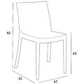 milanihome. it sedia da giardino di design moderno per giardino cm 55 x 47 x 8 bianco 55 x 82 x 47