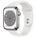 watch series 8 oled 45 mm 4g argento gps (satellitare) (mnke3fd/a)