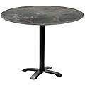 tavolo bazila 74x110 cm (hx&oslash;) piano tavolo grigio pietra struttura nero rotonda