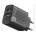 caricabatteria multiporta 2 usb-a 24w da 24w nero