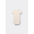 body beb&egrave; mezza manica in 100% cotone tinta unita avorio tama&ntilde;o 0-3