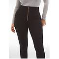 jeggings push up wr. up vita alta con zip cucitura centrale jeans nero-cuciture in tono donna xx