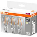 pack 3 lampadine led filamento goccia chiara 7w-60 e27 luce calda
