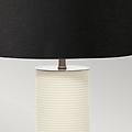lampada da tavolo ripple base bianco/tessuto nero
