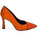 décolleté arancio tacco 9 5 cm