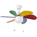 palao ventilatore da soffitto con luce 46w multicolor