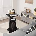 scrivania per pc regolabile in altezza con ruote piano inclinabile e scomparti standing desk mobile