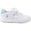 sneakers da bambina bianco e verde con strap taglia 32
