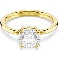 anello cocktail stilla attract taglio round bianco placcato color oro 58