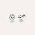 orecchini lobo silver elegance argento rodiato cubic zirconia collezione silver elegance bianco