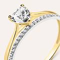 anello solitario claire oro giallo cubic zirconia collezione claire misura 52 oro giallo