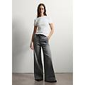 - jeans in denim grigio wide leg donna grigio chiaro taglia 38