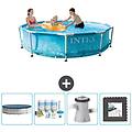 - piscina fuori terra in giro 305x305x76 cm blu include accessori coordinati cb3