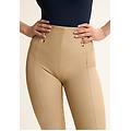 pantaloni wr. up similpelle vita alta con bottoni decorativi irish cream donna small