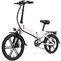 bicicletta elettrica samebike 20lvxd30-ii 350 w 48 v 10 ah pieghevole shimano 7v lcd usb
