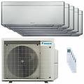 condizionatore stylish silver penta split 7000+9000+9000+12000+18000 btu inverter a++ wifi