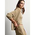 - cardigan in maglia beige con bottoni e lurex donna beige chiaro taglia m
