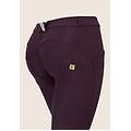 pantaloni push up wr. up skinny mini-flare in jersey tecnico plum perfect donna extra large