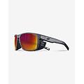occhiali shield nero traslucido opaco con lenti spectron 3 polarized rosso