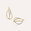orecchini a cerchio gold essence oro bicolore collezione gold essence bicolore