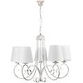 leroy merlin lampadario country charm pompei bianco paralume bianco 5x e14