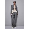 pantaloni color block vita alta grigio 46