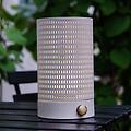 lampada led da tavolo a batteria mesh bianco altezza 20 cm