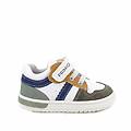 sneakers da bambino bianco e verde con strap taglia 18