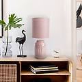 erida lampada da tavolo ceramica e tessuto rosa