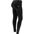 pantaloni push up wr. up superskinny in jersey-denim ecologico black indigo+ y. seams donna extra