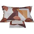 completo lenzuola forme in percalle louisiana arancio