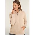 felpa da donna zip e collo alto con logo minimal humus donna small
