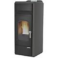 termostufa a pellet idroventilata modello tina lux 20 kw colore antracite
