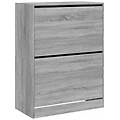 - scarpiera 2 cassetti ribaltabili grigio sonoma 80x42x108 cm