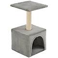 - albero per gatti con tiragraffi in sisal 55 cm grigio