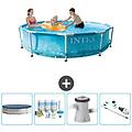 - piscina fuori terra in giro 305x305x76 cm blu include accessori coordinati cb5