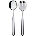 - is02/14 collo-alto posate per insalata in acciaio inossidabile 18/10 colore argento finitura