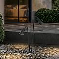 lampione sorvete nero metallo a 3 luci 83 cm