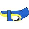 impermeabile anti-vento tecnico per cani denali. 5xl azzurro e giallo neon