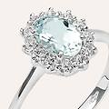 anello solitario kate acquamarina oro bianco acquamarina diamante collezione acquamarina misura 47