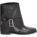 stivaletti texani neri in pelle tacco 3 cm