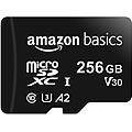 microsdxc 256 gb con adattatore sd a2 u3 velocità di lettura fino a 100 mb/s nero