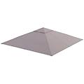 - tetto di ricambio per gazebo 3x3m in poliestere con prese d'aria e fori di drenaggio beige