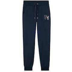 Freddy Pantaloni Sportivi Con Polsini In Costina E Strass