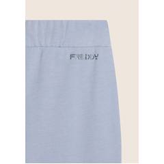 freddy pantaloni sportivi con gamba dritta e ricamo traforato zen blue donna medium