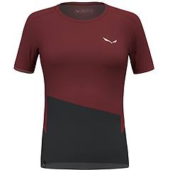 Salewa T-shirt Puez Sporty Dry Manica Corta Rosso Nero